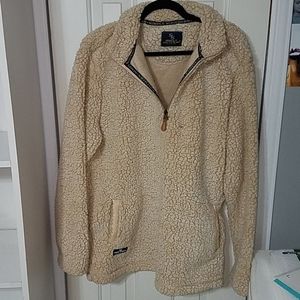 quarter zip sherpa pullover